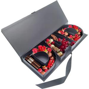 WENPACK Empty Father's Birthday DAD Sweet Gift Box Cardboard Letter Shaped Fillable Chocolate Strawberry Candy Packaging (Black)