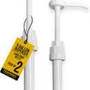 5 Gallon Pump Dispenser - Pump for 5 Gallon Bucket, Jug, Bottle, Large Container - Great for Shampoo & Conditioner, Laundry Detergent, Snow Cone Syrup, Bleach Liquid, Oil & More (Pack of 2)