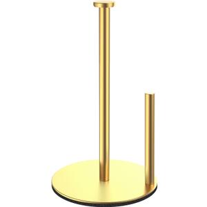 Paper Towel Holder, Gold Kitchen Roll Holder, Premium Stainless Steel Paper Towel Holder for Kitchen Rolls Organizer, Standing Paper Roll Dispenser