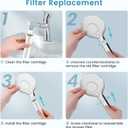 FEELSO Shower Filter for Handheld Shower Head, 2 Pack 15 Stage Replacement Filters for Hard Water Remove Chlorine and Harmful Substances