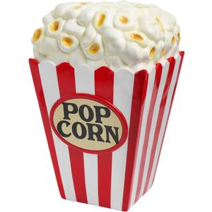 Cynkeyee Decorative Popcorn Food Shape Stool - Red and White Stripes Fun Food Stools, Stylish Shoe Changing Stool for Dining Room, Cute Furniture Accent, 12x12x18.3 inch