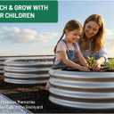AHEONLAR 2pack 631ft Raised Garden BedOutdoor Galvanized Planter Boxes, Oval Large Metal Raised Garden Beds for Vegetables