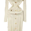 Women Long Sleeve V Neck Split Hem Knit Dress Winter Slim Fit Elegant Evening Party Pencil Dresses M