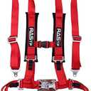 RASTP 4 Point Safety Harness Set with Ultra Comfort Heavy Duty Shoulder Pads,(Pack of 1) (Red)