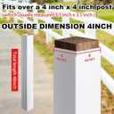 Thyle 1 Pcs 4 x 4 x 48 Inches Post Sleeve Vinyl Post Wrap Cover White Column Wraps for Porch Weatherproof Outdoor for Lasting Durability Easy Installation on Patio Decks Porches Mailbox
