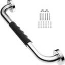 Anti-Slip Grab Bar Chrome 16 Inch - 1" Diameter, iMomwee 304 Stainless Steel Safety Grab Bars for Bathroom Toilet, Balance Support Handrail for Handicap Elderly Senior, Wall Mount Shower Assist Handle