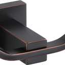 WOWOW Towel Hooks for Bathrooms Oiled Rubbed Bronze, SUS304 Stainless Steel Coat Hook, Bathroom Robe Towel Holder, Heavy Duty Robe Hooks, Bathroom Double Towel Hooks for Coats, sponges, Wall Mount