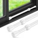 Window Security Bar 2 Pack, Adjustable Sliding Lock for Sliding Glass Doors, Safety Bars with Rubber Tips, Tension Rods 16.2"-28.3", 1.2'' Diameter for Windows & Patio Doors