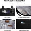 Travel Duffle Bag for Women,40L Weekender Bags Airline Approved Carry On with Shoe Compartment & Waterproof Wet Pocket, Durable Nylon Weekender Overnight Bag for Travel, Gym, Business Trip, Black