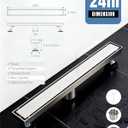 24 Inch Brushed Stainless Steel Linear Shower Drain