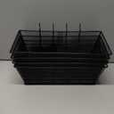 Sieral 4 Pcs Pegboard Baskets Metal Wire Shelf Baskets Peg Board Organizer Accessories Wall Mount Organizer Attachments for Garage Workbench Various Tool Accessories, 2 Sizes (Black,Large)