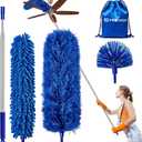 Dusters for Cleaning, Duster with Extension Pole 5 in 1 Kit, Cobweb Duster, Long Dusters for High Ceilings, Microfiber Dusters for Ceiling Fan, Blinds and Furniture