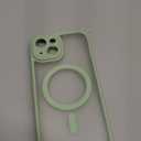 TOCOL Magnetic for iPhone 15 Case, Upgraded Full Camera Protection, Compatible with Magsafe, Drop Protection, Translucent Matte Back Bumper Phone Cover 6.1-InchLight Green