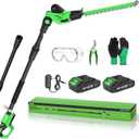 18-Inch 20V Cordless Pole Hedge Trimmer with Extension Pole