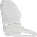 ALPHA BIDET JX2 Round Bidet Toilet Seat, White, Endless Warm Water, *NEW* Bowl Mist, LED Light, Quiet Operation, Wireless Remote, Stainless Steel Nozzle, Sittable Lid