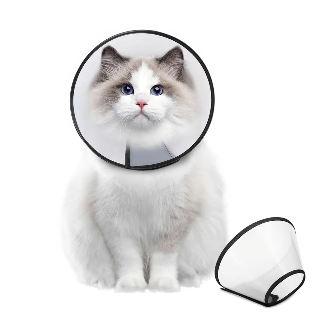 Supet Dog Cone Collar Adjustable After Surgery, Comfortable Pet Recovery Collar & Cone for Large Medium Small Dogs, Elizabethan Dog Neck Collar Plastic Practical