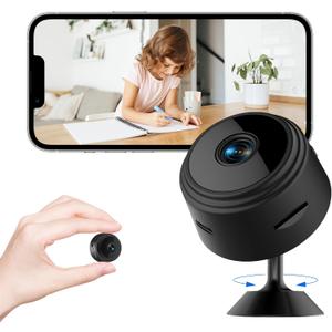 Small Security Camera, HD 1080P Mini WiFi Wireless Camera, Mini Wireless Cameras for Home Office Security, Small Nanny Cam with Motion Sensor Night Vision for Baby, Pets