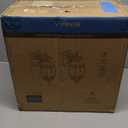 VIANIS Dusk to Dawn Outdoor Lighting Fixture for House, Black Exterior Wall Light Wall Mount Sconce with Tempered Glass, Modern Front Porch Light Lantern for Patio, Anti-Rust Coach Lights for Garage