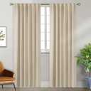 BGment Blackout Curtains 84 Inch Length 2 Panels Set for Bedroom - Thermal Insulated Rod Pocket and Back Tab Room Darkening Window Panels Curtains for Living Room (52 x 84 Inch, Champagne)