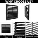 20 Inch Automatic Exhaust Shutter Louver Vent, 2Pcs Aluminum Gravity Shutters Louver for Windows Outside, Home Attics, Greenhouse Vent