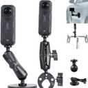 PellKing Motorcycle Handlebar Mount Car Mangetic Accessories Kit for Insta360 X5/X4/X3,88mm Magnetic Mount with 360 Degree Rotation,Ball Head Clamp Handlebar Clamp for Insta360 X5 and GoPro 13/12/11