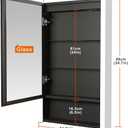 KWW LED Lighted Bathroom Medicine Cabinet with Sockets & USBs, Defogger, Dimmable, 3 Color Light Makeup Mirror, Easy to Install, Wall Mounted Cabinet (Left hinge-21 * 34)