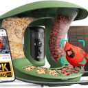 Birdfy 2 Smart Bird Feeder with Camera, AI Identifies Bird Species, Dual-Lens 2K Camera for Live Streaming & Close-Up Photos, Solar-Powered Backyard Birdwatching Gift