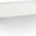 Small Silicone Tray 8.7" White Oval Catch All Decorative Tray for Vanity Bathroom Desk