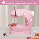 Sewing Machine for Beginners with Expansion Table and Foot Pedal and 42Pcs Sewing kit Finger Guard & Light Mini Small Portable Sewing Machines 2-Thread 2-Speed 2-Switches for Kids Ages 8-12 Peach Pink