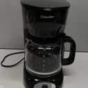 Mueller 12-Cup Drip Coffee Maker - Borosilicate Carafe, Auto-Off, Reusable Filter, Anti-Drip, Keep-Warm Function, Clear Water Level Window Coffee Machine, Kitchen Essentials & Accessories (Black)