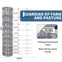 Livestock Fence, 5Ft x 328Ft Galvanized Wire Fencing, Cattle Farm Fence, Heavy Zinc Coated Deer Goat Cattle Fence for Farm Yard Livestock Protection
