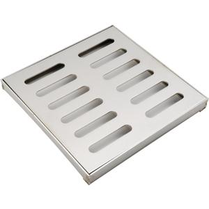 7.78"/20cm Outdoor Square Catch Basin Drain Grate Cover,Stainless Steel Removable Sewer Grate for Concrete Floor (200x200x20x2) Silver