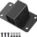 Bolt on Receiver Hitch for Tractor Bucket 2-Inch Receiver with 5/8-inch Center Hole Class 3 Maximum Tow Capacity 6,000 lbs Work Well for Tractor Bucket, RV, UTV, Truck, Black