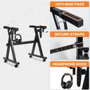 Firstar Piano Keyboard Stand-Z Style Adjustable and Portable Heavy Duty Music Stand with Wheels-Fits 54-88 Key Electric Pianos-Sturdy Musical Keyboard Stand for Practice & Performance