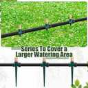 Tioncy 4 Pack Metal Lawn Sprinkler Automatic Garden Water Sprinkler on Spike Base 360 Degree Rotation with Adjustable Brass Nozzle for Lawn Garden Yard(Green)