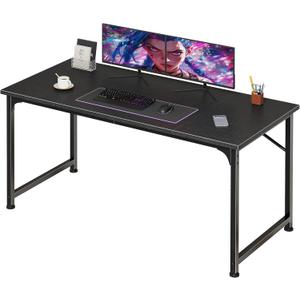 PRAISUN 47 Inch Computer Desk, Home Office Desk with Spacious Desktop, Black