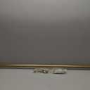 Warm Gold Curtain Rods for Windows 48 to 86", 1-Inch Blackout Curtain Rods with Aluminum Brackets and End Cap Finials, Adjustable Drapery Rods for Sliding Glass Door/Bedroom/Kitchen/Living Room Etc.