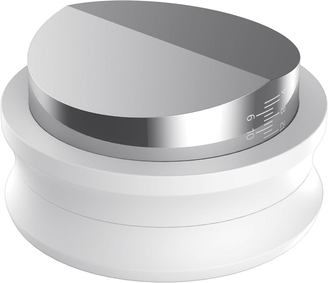 Normcore 53.3mm Coffee Distribution Tool, Espresso Leveler Tool with V Blade Base Compatible with 54mm Breville Sage Portafilters, Non-stick coating White