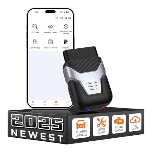 HUMZOR Z100 Bluetooth OBD2 Scanner – Diagnostic tool for iPhone & Android. Diagnose check engine lights, ABS, SRS, airbag systems, and 7,000+ fault codes.Compatible with most vehicles from 1996 onward