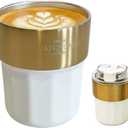 Travel coffee cupsPersonalized 12oz Travel Artistry Iced Coffee Cups with Lids - Perfect for Outdoor Parties & Office, 8h Heat Preservation, Lovely Birthday Present for Friends & ColleaguesWhite