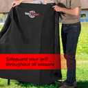 Heavy Duty Smoker Cover, 40 Inch  Waterproof, Weather Resistant, UV & Fade Resistant with Adjustable Straps  BBQ Cover for Flat Grill, Black (23''L x 17''W x 39''H)