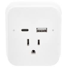 Helix PowerUp Multiport Wall Charger Dual USB-C and USB-A Ports with Outlet