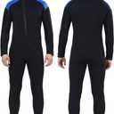 DEHAI 5mm Wetsuit Mens Neoprene Diving Wet Suits Long Sleeve Back Zipper Full Body Thermal Swimsuit in Cold Water Keep Warm for Swimming Scuba Surfing (Small)