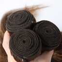 Human Hair Bundles 24 26 28 Inch Straight Bundles Human Hair Omber Chocolate Brown T1B/30 Unprocessed Brazilian Soft Quick Weave Hair for Black Women