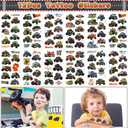 SNLN Monster Truck Party Favors Birthday Supplies for Boys Kids, Drawstring Bag Silicone Bracelet Keychain Tattoo Sticker Pinata Goodie Bag Stuffers Monster Truck Birthday Party Supplies Decor