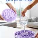 Face Bowl for Ice with Built-in Ice Tray  Collapsible Silicone Facial Ice Bath Bowl for Cold Plunge Therapy, Skin Tightening & Acne Relief  Portable Spa Tool for Home & Travel(Purple)