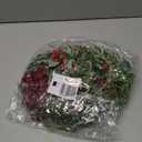 Syhood 4 Pcs 9" Mini Christmas Wreath Mini Cabinet Wreaths for Kitchen Christmas Red Berry with Red and Black Plaid Bow Farmhouse Wreath for Holiday Xmas Party Decorations (Elegant Style)