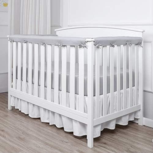 ARYNPEP 3pcs Guardrail Cover,Crib Rail Cover&Corner Guard Coverage Straps Protect Baby Teeth Crib Rail Covers for Teething (1 Long 2 Short)