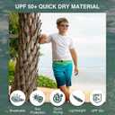 Kanu Surf Boys' Line Up Quick Dry UPF 50+ Beach Swim Trunk (2T, Mirage Navy/Yellow)