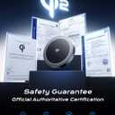 THREEKEY Charging Station, for MagSafe Charger with 180 Rotation, Qi2 15W Fast Charging Pad with Dual-Sided Magnets, Magnetic Wireless Charger Stand for iPhone 16-12 Series/Airpods (TZH103 Black)